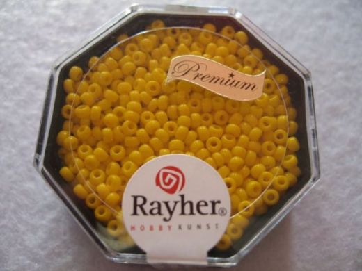 Premium-Rocailles, 2,2 mm ø opak goldgelb