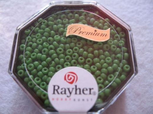 Premium-Rocailles, 2,2 mm ø opak immergrün (Restbestand)