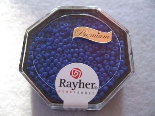Premium-Rocailles, 2,2 mm ø opak royalblau (Restbestand)