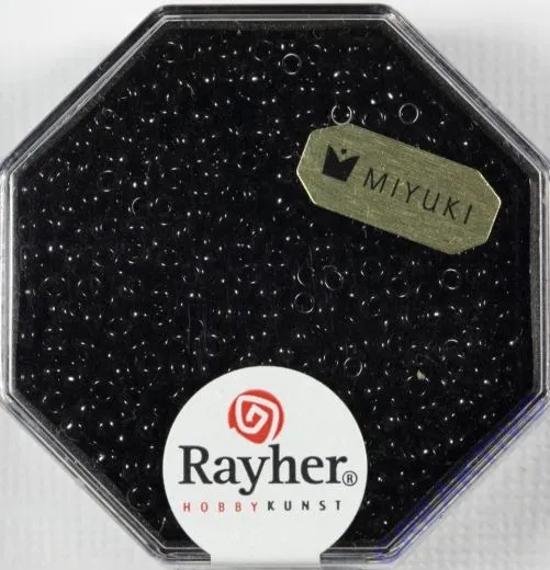 Premium-Rocailles, 2,2 mm � opak schwarz