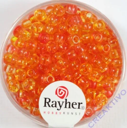 Rayher Rocailles Two Tone 4mm koralle (Restbestand)