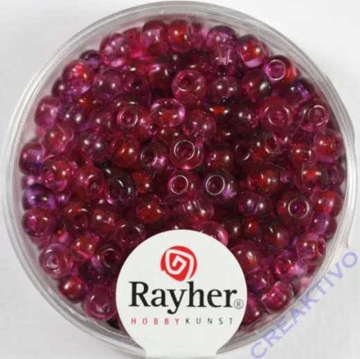Rayher Rocailles Two Tone 4mm pink