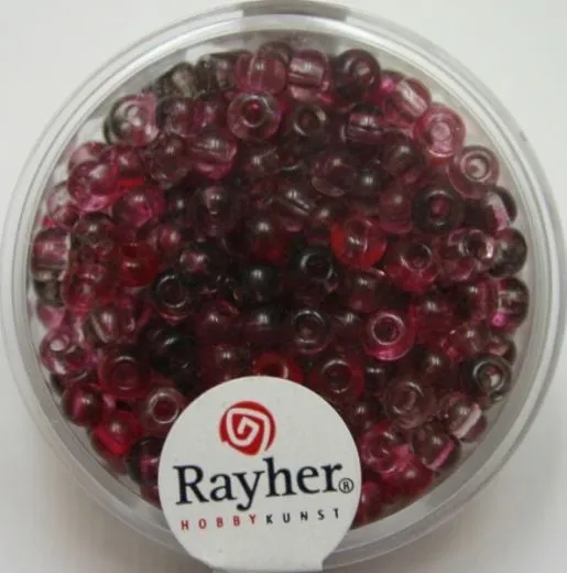 Rayher Rocailles Two Tone 4mm fuchsia
