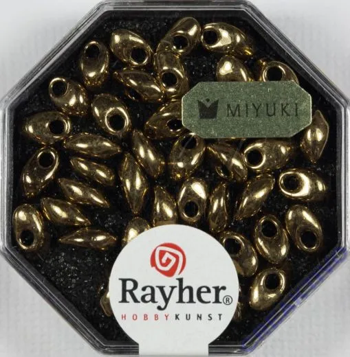 Magatama Perlen 4x7mm metallc kupfergold (Restbestand)
