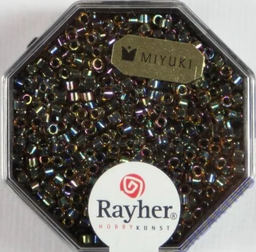 Delica-Rocailles, 2,2 mm � transparent Rainbow, regenbogen