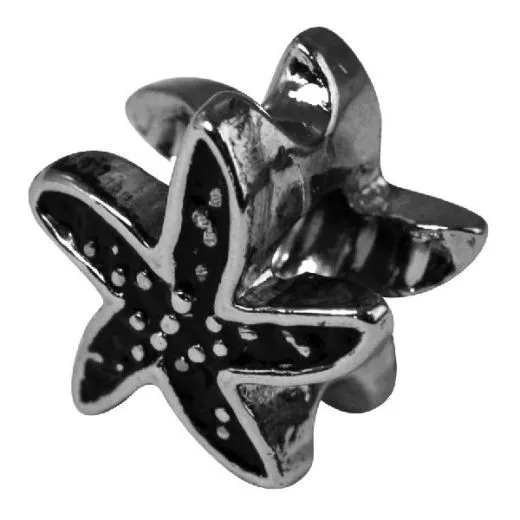 Rockstars Metall-Zierelement Seestern 12mm altsilber