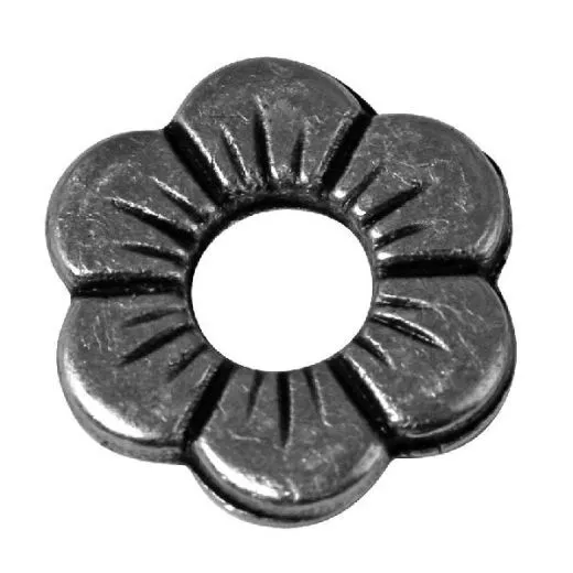 Rockstars Metall-Zierelement Blume 12mm altsilber
