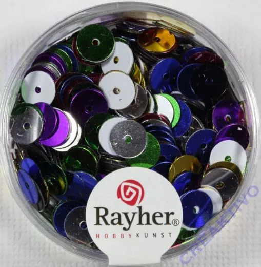 Pailletten, 6 mm glatt, gemischt