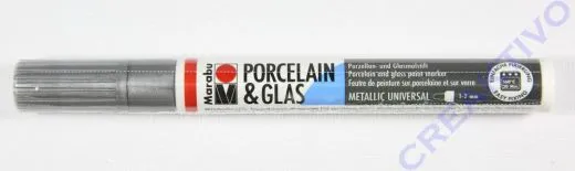 Marabu Porcelain&Glas Painter 1-2mm silber