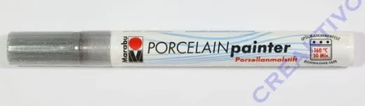 Marabu Porcelain Painter 1-2mm glitter-silber