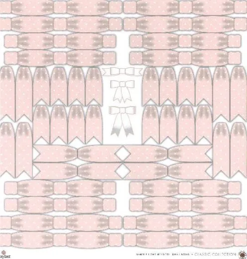 Rayher Scrapbooking Papier White & Light Red Dots - Small Bows