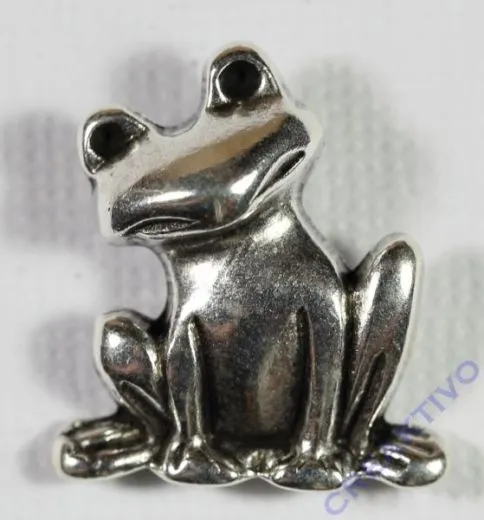 Pracht Metall-Anh�nger Frosch 20x20mm