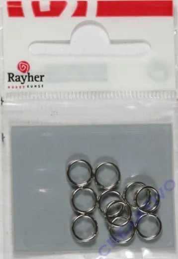 Rayher Spaltringe 7mm 10 St�ck silber