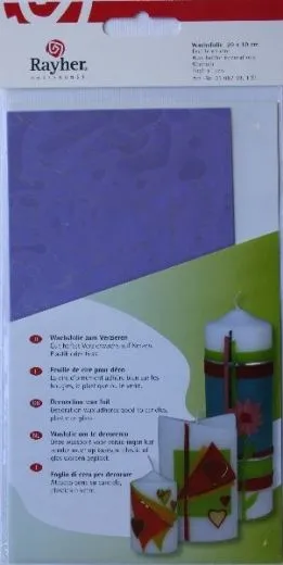 Rayher Wachsfolie marmoriert, 20x10 cm, 1 Platte, lila