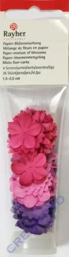 Papier-Bltenmischung 1,5-2,5cm pink