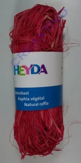 Naturbast, farbig 50g rot