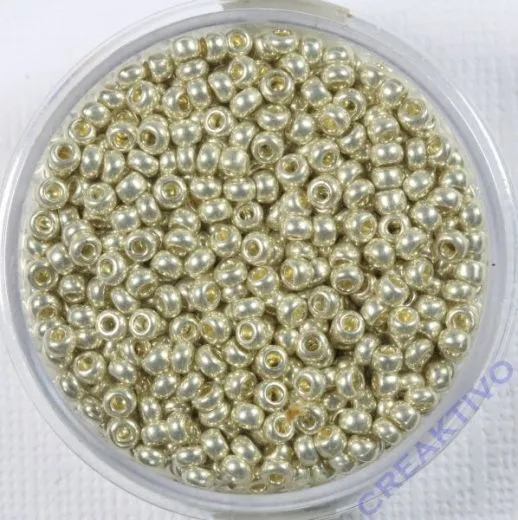 Pracht Rocailles metallic 2,6mm 17g silberfarben