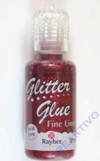Glitter Glue metallic 20ml weinrot