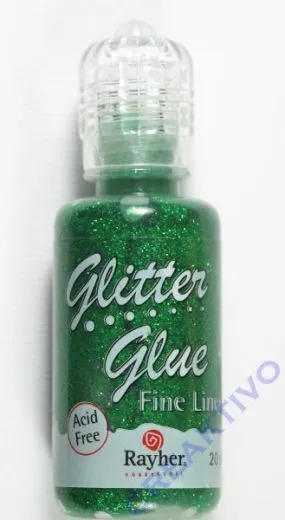 Glitter Glue metallic 20ml blattgr�n