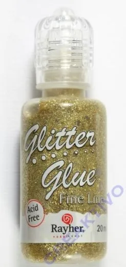 Glitter Glue metallic 20ml gold