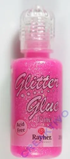 Glitter Glue irisierend 20ml pastellrosa