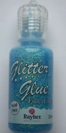 Glitter Glue irisierend 20ml hellblau