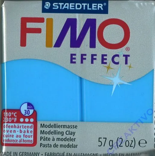 Fimo Effekt Modelliermasse 57g blau transparent