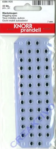Wackelaugen 7mm selbstklebend 48Stck.