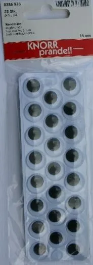 Wackelaugen 15mm selbstklebend 23Stck.