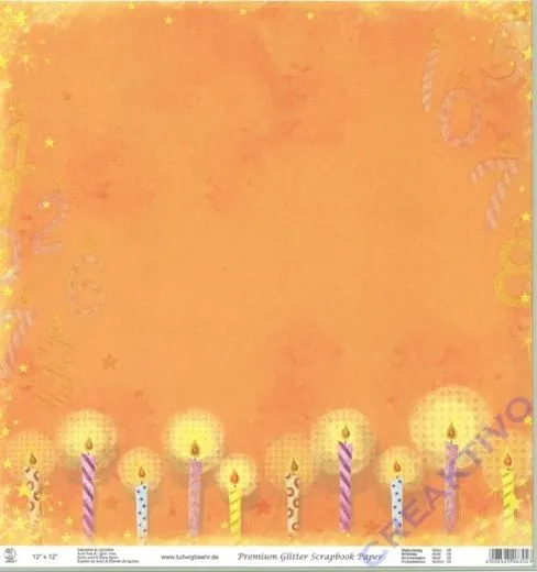 Premium Glitter Scrapbook paper Geburtstag 05