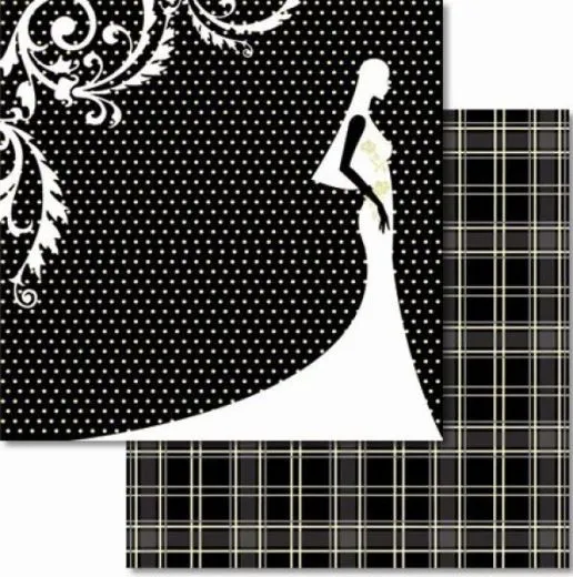 Premium Glitter Scrapbook paper Hochzeit 31