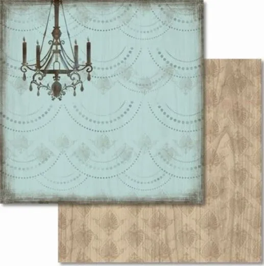 Premium Glitter Scrapbook paper Nostalgie 43