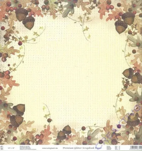 Premium Glitter Scrapbook paper Herbst 51