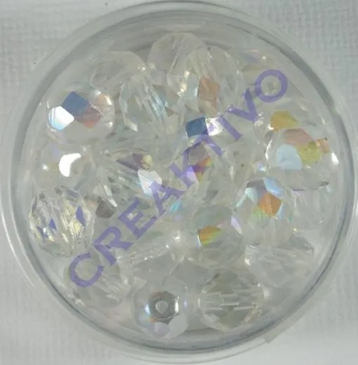 Glasschliffperle 8mm cristall AB 25 St�ck
