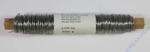 Blumendraht 0,65mm 100g platin