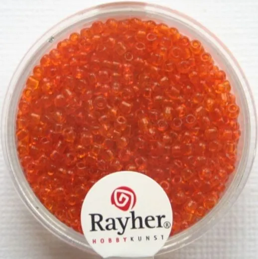 Rocailles 2 mm � transparent orange