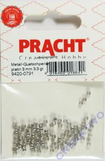 Pracht Quetschperlen 3,0mm ca. 50 St�ck platin