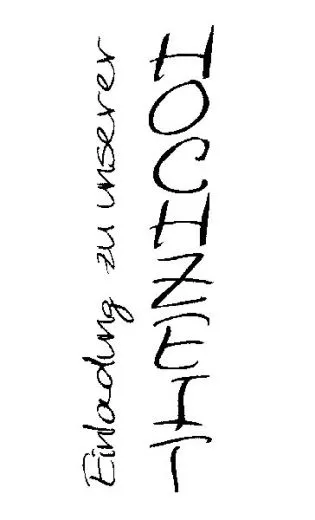 Knorr Stempel Einladung zu unserer Hochzeit