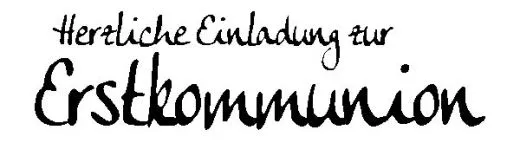 Knorr Stempel Erstkommunion