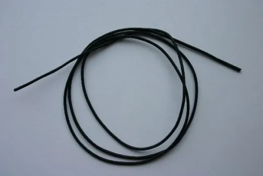 Lederband Lederrundriemen 2mm 100cm schwarz