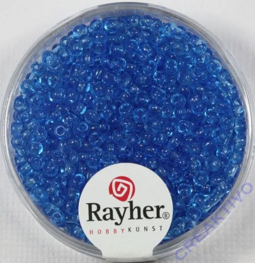 Rocailles 2 mm � transparent t�rkis