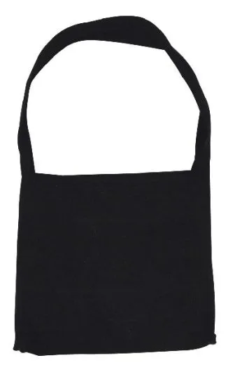Schultertasche 35x36 cm mit Riemen 105cm schwarz
