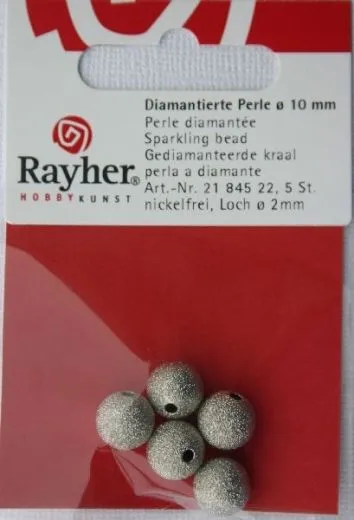Rayher Diamantierte Perle 10mm 5 St�ck