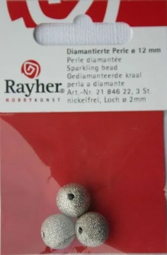 Rayher Diamantierte Perle 12mm 3 St�ck