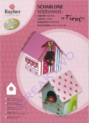 Rayher Schablone Vogelhaus Tirol 15,5x20,8 cm