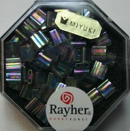 Miyuki Perle Tila transparent blaugrau regenbogen