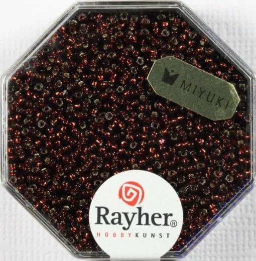 Premium Rocailles mit Silbereinzug 1,5mm klassikrot (Restbestand)