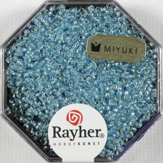 Premium Rocailles mit Silbereinzug 1,5mm aquamarin (Restbestand)