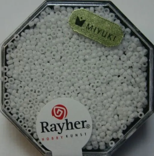 Premium Rocailles opak 1,5mm wei� (Restbestand)