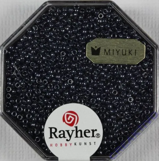 Premium Rocailles metallic 1,5mm anthrazit